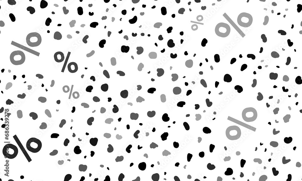Poster abstract seamless pattern with percent symbols. creative leopard backdrop. illustration on transpare