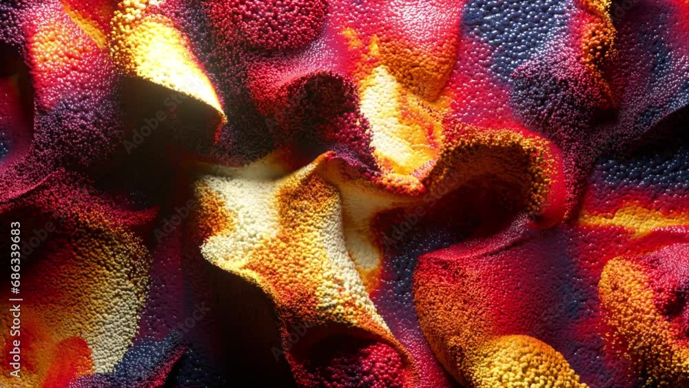 Poster 3d render of abstract art video animation 3d background with surreal motion moving festive wavy part