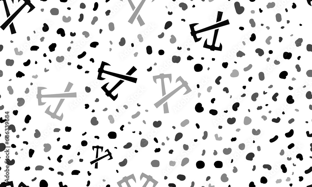 Poster abstract seamless pattern with crossed axes symbols. creative leopard backdrop. illustration on tran