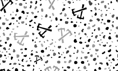 Abstract seamless pattern with crossed axes symbols. Creative leopard backdrop. Vector illustration on white background