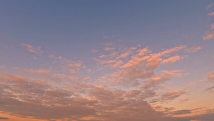 nice sunrise goldish clouds on the sky background - photo of nature