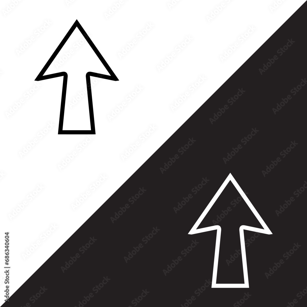 Poster up arrow icon vector. scroll up icon sign symbol in trendy flat style. move up vector icon illustrat
