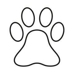 Pet track line icon. Editable stroke. Vector graphics