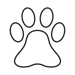 Pet track line icon. Editable stroke. Vector graphics