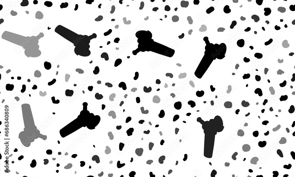 Poster abstract seamless pattern with angle grinder symbols. creative leopard backdrop. illustration on tra