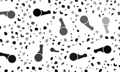 Abstract seamless pattern with angle grinder symbols. Creative leopard backdrop. Illustration on transparent background