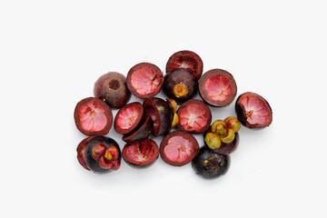 Fresh mangosteen peel. Mangosteen peel as a good cure for upset stomachs, inflammation on the skin, and cure wounds in animals