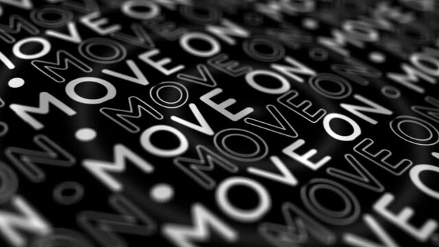 Texto liquido Move on patr&oacute;n 3d