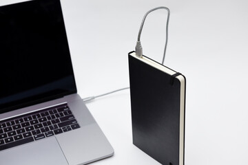 Data transfer and storage from old to new technology concept