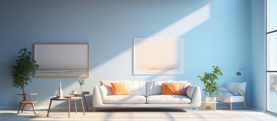 Contemporary vibrant indoor space computer generated imagery