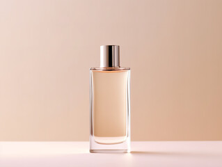 A single Cream or perfume pump bottle on solid background - obrazy, fototapety, plakaty