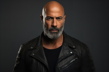 Fototapeta premium Medium shot portrait photography of a man in his 40s against a plain background
