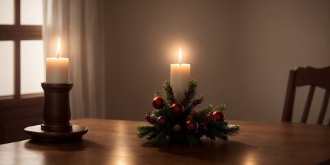 Lovely Christmas background with candles