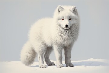 Charming Arctic Fox with Thick Winter White Fur