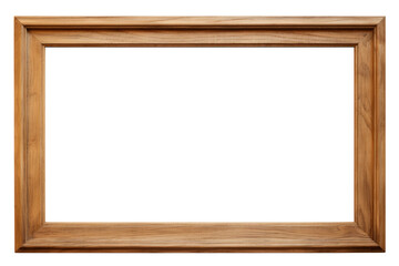 Fototapeta premium Wooden picture frame isolated on transparent background.