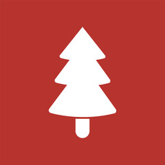 Christmas tree icon. New year and xmas, christmas, winter symbol. Flat design. Stock - Vector illustration