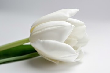 tulip on white. Generative AI