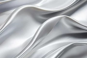 Foto op Aluminium Close up of abstract modern background featuring double aluminum silver paper. High quality, big size print. Generative AI © Bowen