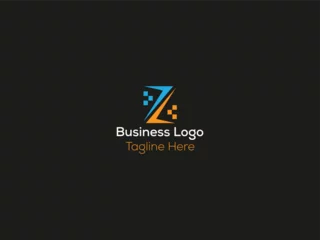 Plexiglas foto achterwand letter minimal business logo design © designerjunaed
