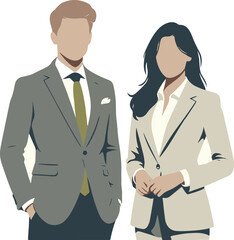 Faceless corporate silhouettes