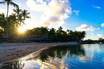 Mauritius - Meer mit Sonnenaufgang