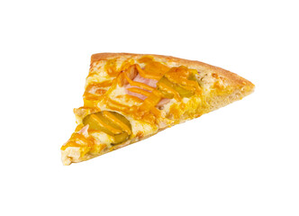 Delicious pizza on a white background. Isolated.