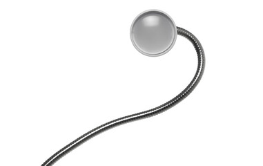 Modern flexible led lamp for reading books isolated on white, clipping path