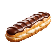 French choux pastry isolated on transparent background