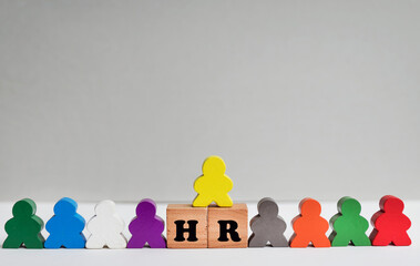 HR written on wooden blocks