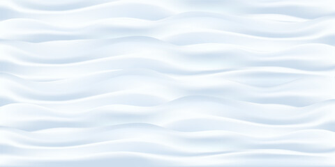 Fototapeta premium Silk wavy background or liquid wave in light blue color. Smooth elegant blue silk background. Satin luxury cloth texture or wavy folds of silk texture material. Abstract luxurious vector illustration