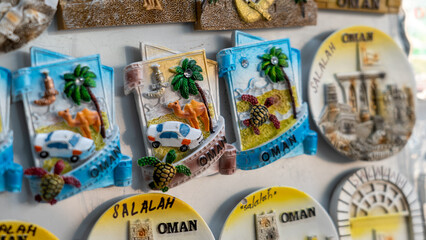 fridge magnets as souvenirs can be found at Al-Husn Souq in Salalah.