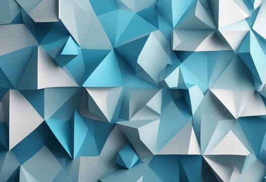 Fototapeta Abstract blue and light blue color paper geometry composition banner background