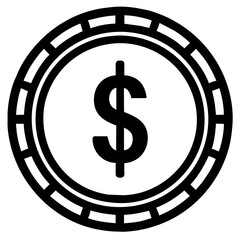 dollar sign on black