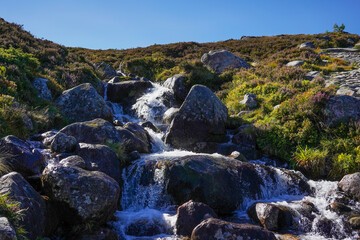 A waterfall in the Cairngorms in Scotland
