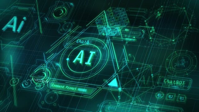 Data array with artificial intelligence in virtual space.