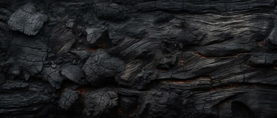 Burnt Charcoal Timber texture background,a wood texture with a burnt or charred effect, can be used for printed materials like brochures, flyers, business cards.