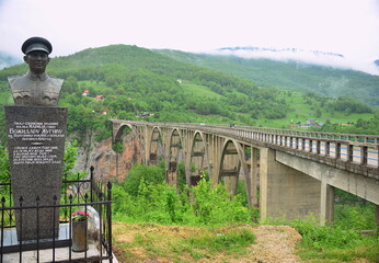 Montenegro, Zabljak Beautiful View of Djurdjevica bridge over the river Tara