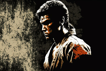 Profile of a Determined Martial Artist. Karate wallpaper