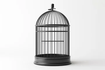 Fotobehang A single cage isolated on white background © Lenhard