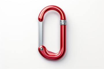 A single carabiner isolated on white background