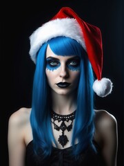 portrait of a woman in a red hat