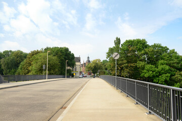 Fototapeta na wymiar View of road bridge in city