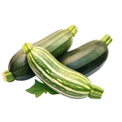 Zucchini isolated on transparent background