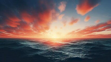 Fototapeta premium sunset over the sea