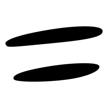 hand drawn equal math symbol line