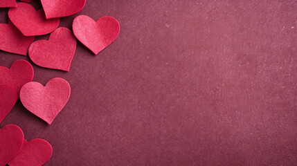 Obraz premium Hearts on a pink background, Valentin's day