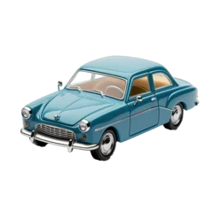 Poster A Small Detailed Model of a Classic Car. Isolated on a Transparent Background. Cutout PNG. © Peter