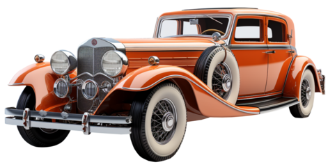 vintage car isolated