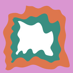 Hollow Frame Abstract Squiggly Background