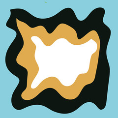 Hollow Frame Abstract Squiggly Background